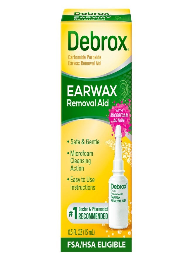Debrox Ear Wax Removal Drops, Gentle Microfoam Ear Wax Remover, 0.5 Fl Oz - Image 1